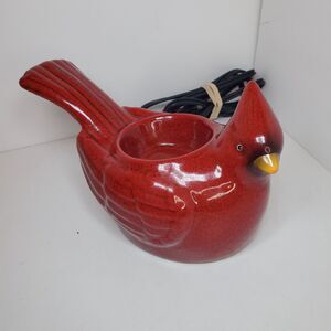 Scentsy Christmas Cardinal Red Bird Element Wax Warmer Retired 2013 EUC WORKS